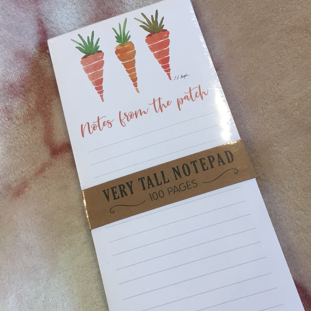 Carrot Spring Vegitable Market Note Pad Single Pad 100 pages NWT Eccolo magnetic